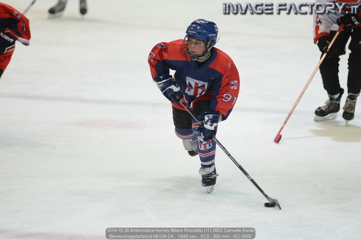 2014-10-26 Ambrosiana-Hockey Milano Rossoblu U12 0653 Samuele Basile